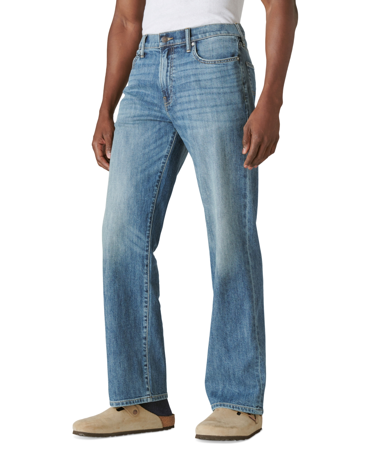 Shop Lucky Brand Men's Relaxed-fit Straight Whiskered Jeans In Candon