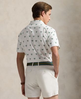 Men's Classic-Fit Racquet-Print Oxford Shirt