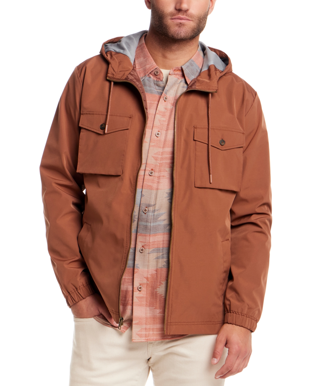 Men's Hooded Safari Jacket - Clay