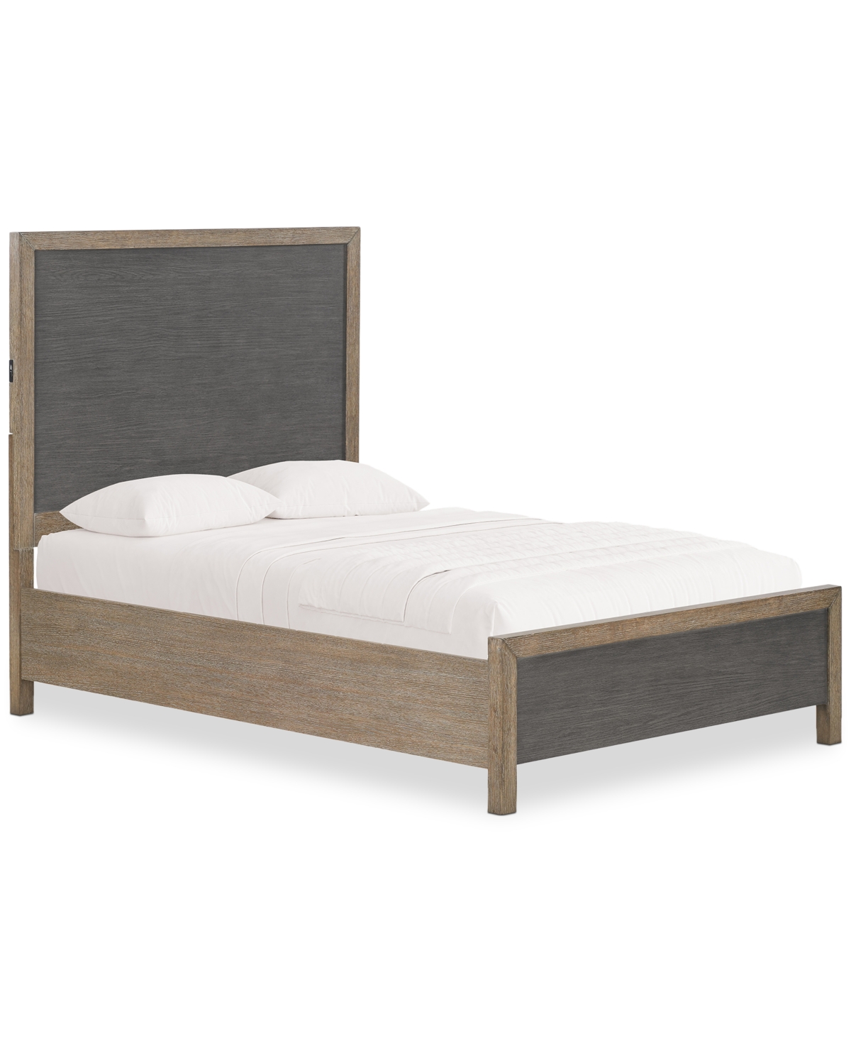 Macy's Portmore Full Panel Storage Bed (with Soft Close Drawers), Created For  In Brown