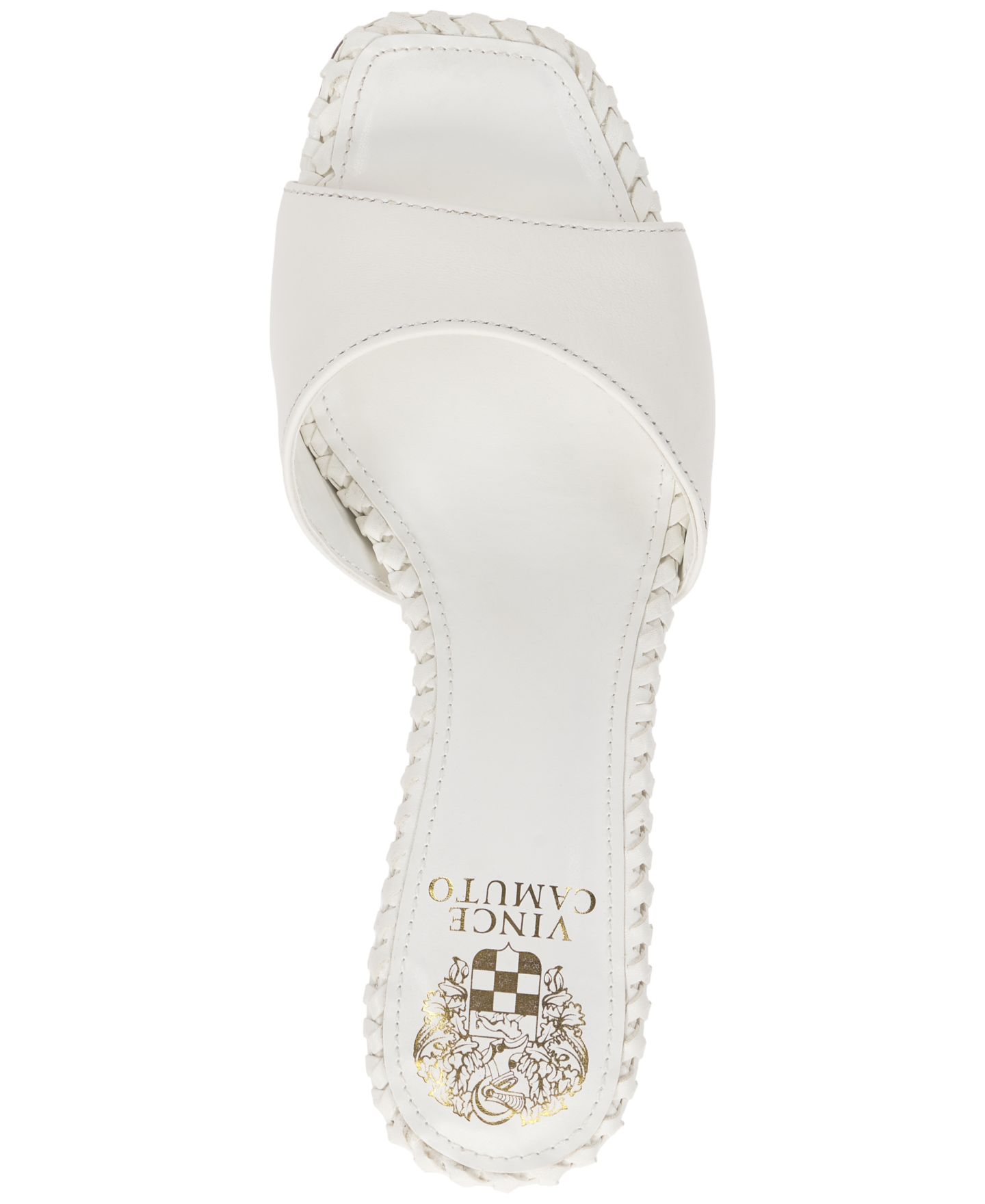 Женские сандалии Vince Camuto Emmla Braided-Trim Dress Sandals, цвет: Белый — фото 4