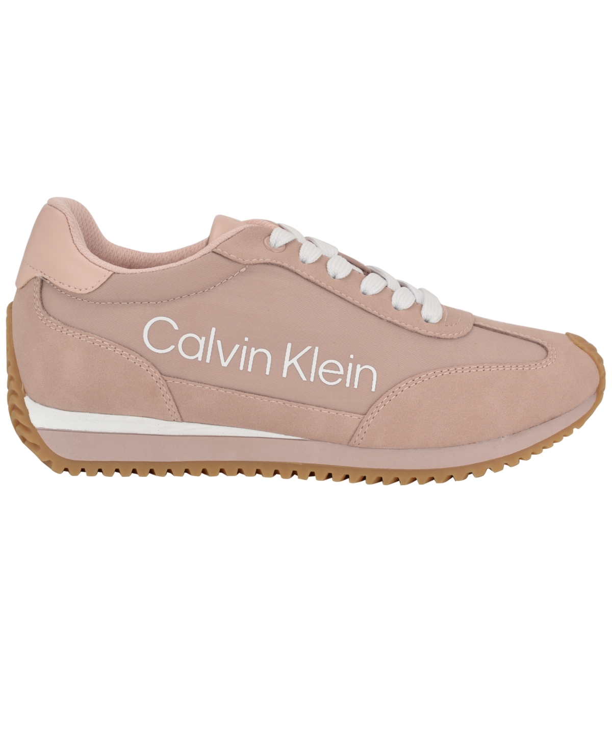 Calvin Klein Women's Lanier Lace-up Casual Sneakers In Light Pink