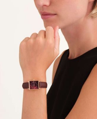 Boxy XS Women's Brown Leather Watch 24mm