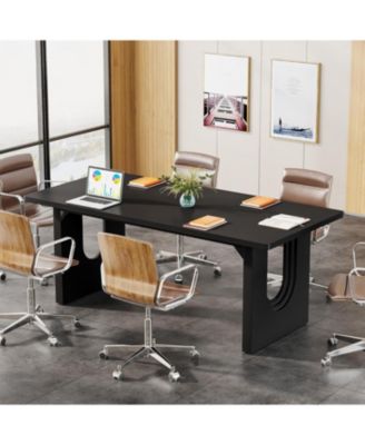Modern Executive Desk, 70.9" Large Office Computer Desk, Meeting Room Table, Simple Workstation Business Furniture for Home Office