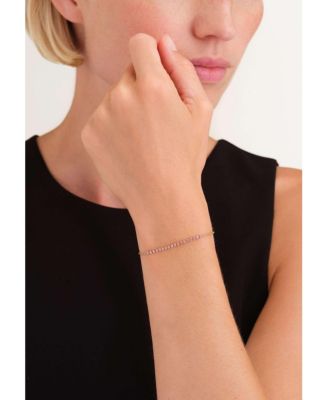 Tennis Bracelet In 14K Yellow Gold Plated Stainless Steel