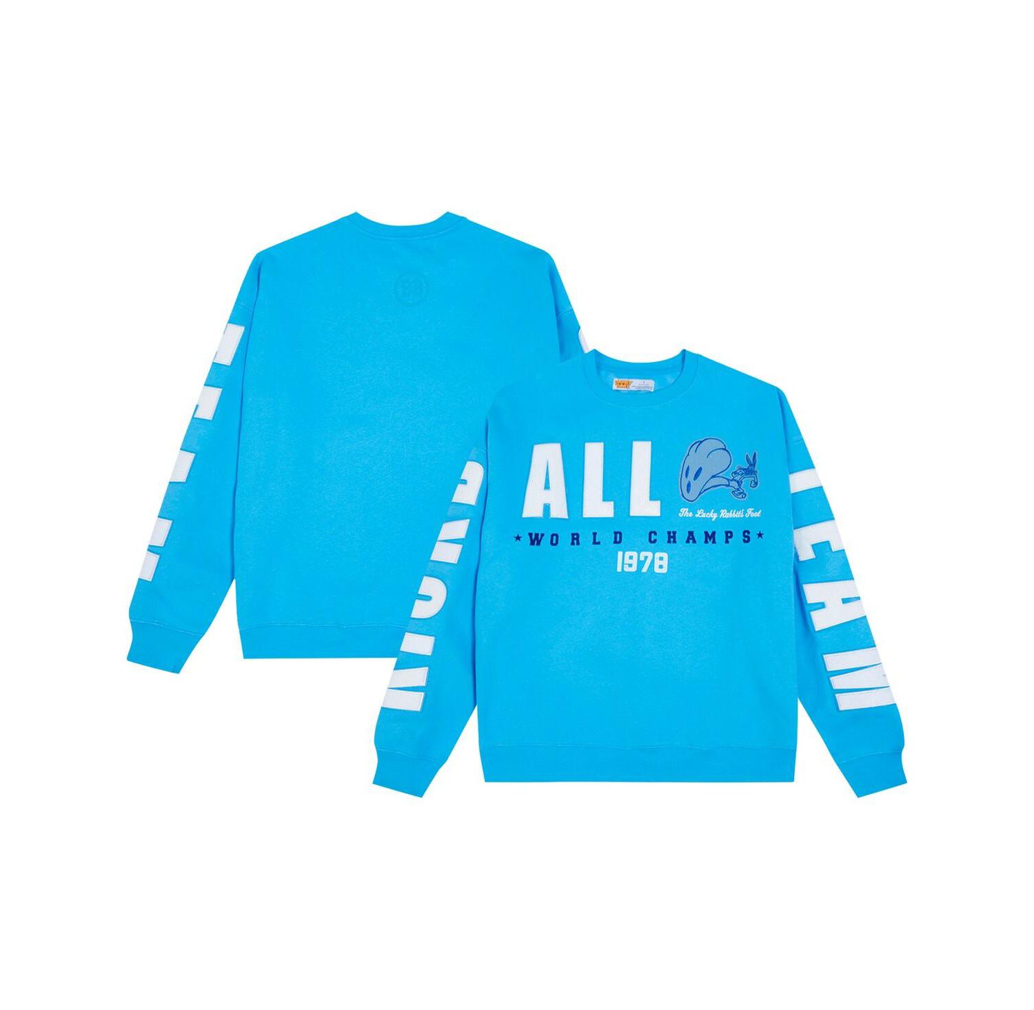 Men's Blue Looney Tunes Kickball Team Pullover Sweatshirt
