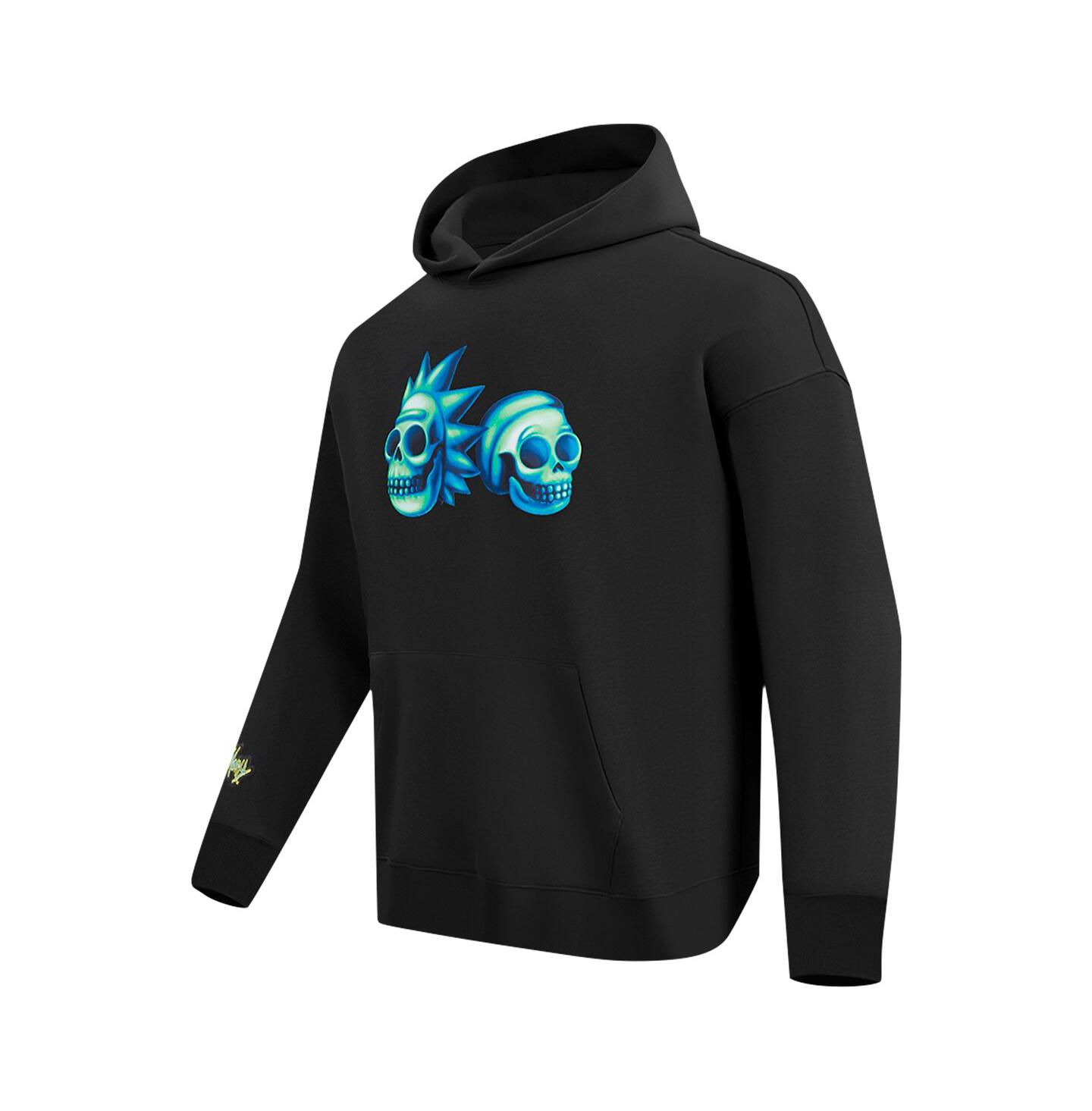 Мужское худи Freeze Max Black Rick And Morty Rockstar Loose Fit Pullover — фото 3