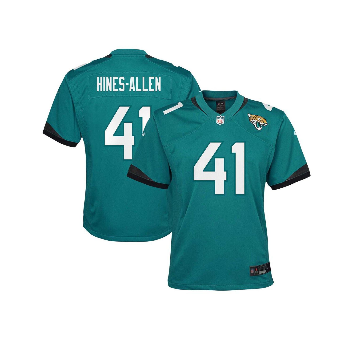 Big Boys and Girls Josh Hines-Allen Teal Jacksonville Jaguars Team Game Jersey