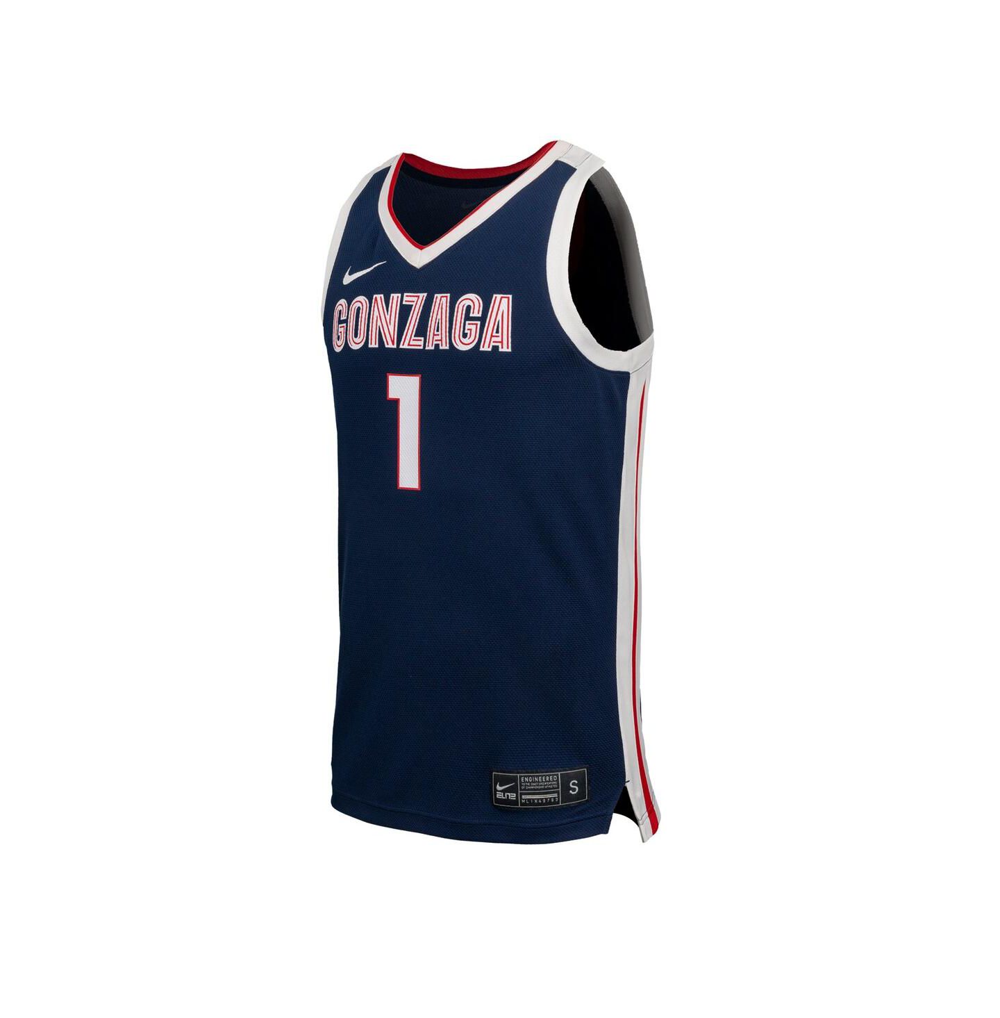 Мужской топ Nike Navy Gonzaga Bulldogs Replica Basketball Jersey — фото 2