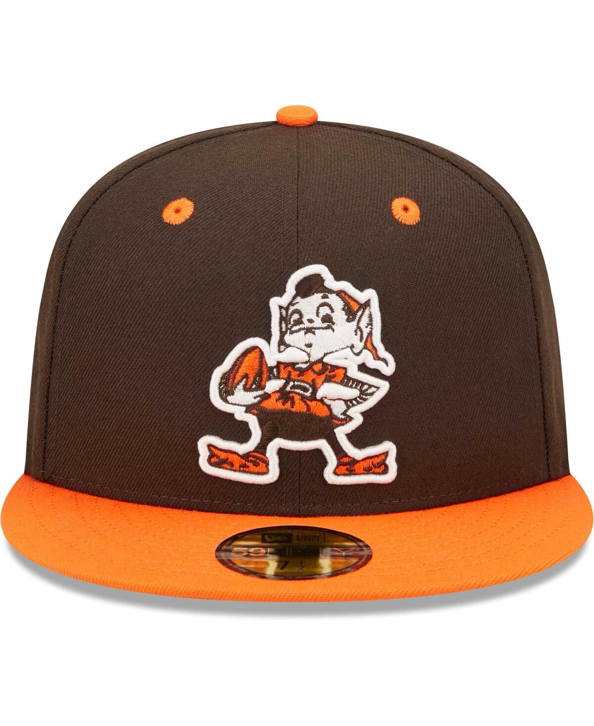 New Era Men's Brown/Orange Cleveland Browns Flipside 2Tone 59FIFTY Fitted Hat