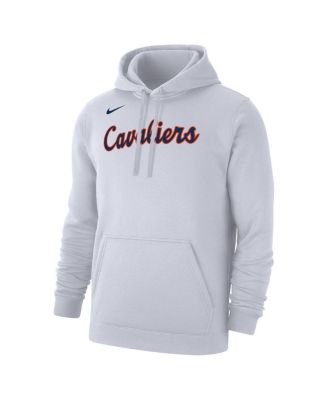 Men's White Virginia Cavaliers Logo Club Fleece Pullover Hoodie