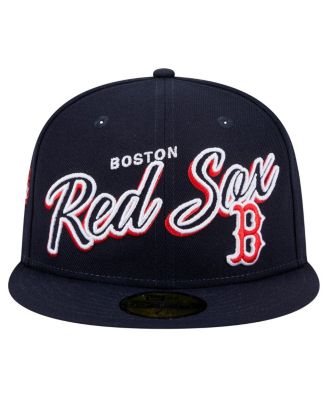 Men's Navy Boston Red Sox Script Sided 59FIFTY Fitted Hat