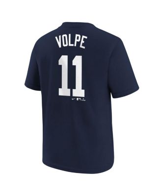 Big Boys and Girls Anthony Volpe Navy New York Yankees Player Name Number T-Shirt