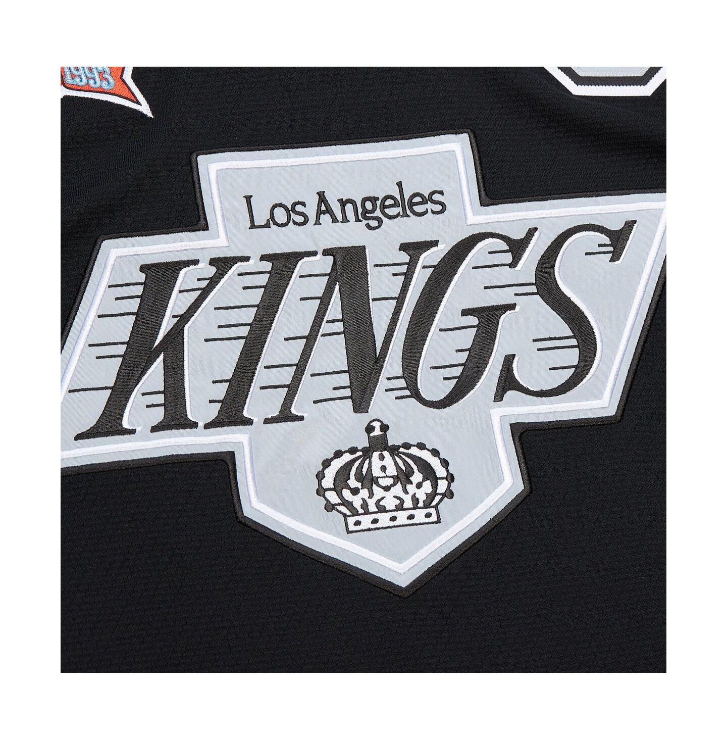 Мужской топ Mitchell & Ness Wayne Gretzky Black Los Angeles Kings Big & Tall 1992/93 Blue Line 2.0 Jersey — фото 2
