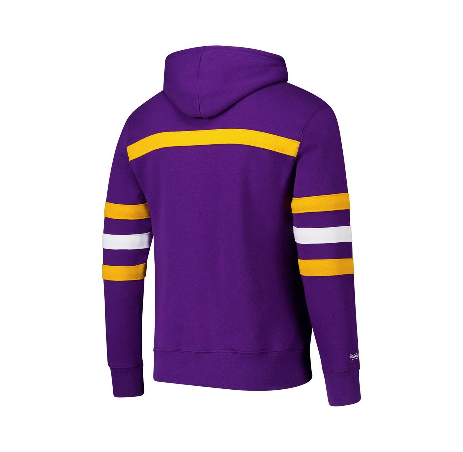 Men's Purple Minnesota Vikings Vintage Logo Head Coach Fleece Pullover Hoodie