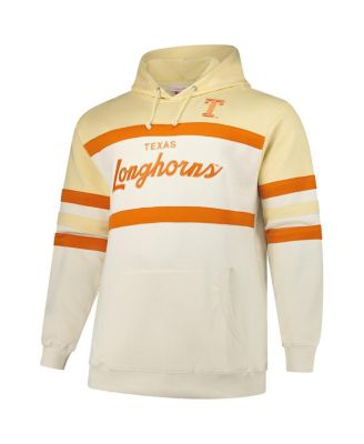 Men's Cream Texas Longhorns Big Tall Head Coach Pullover Hoodie