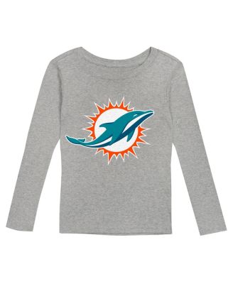 Preschool Heather Gray Miami Dolphins Long Sleeve T-Shirt and Pants Sleep Set
