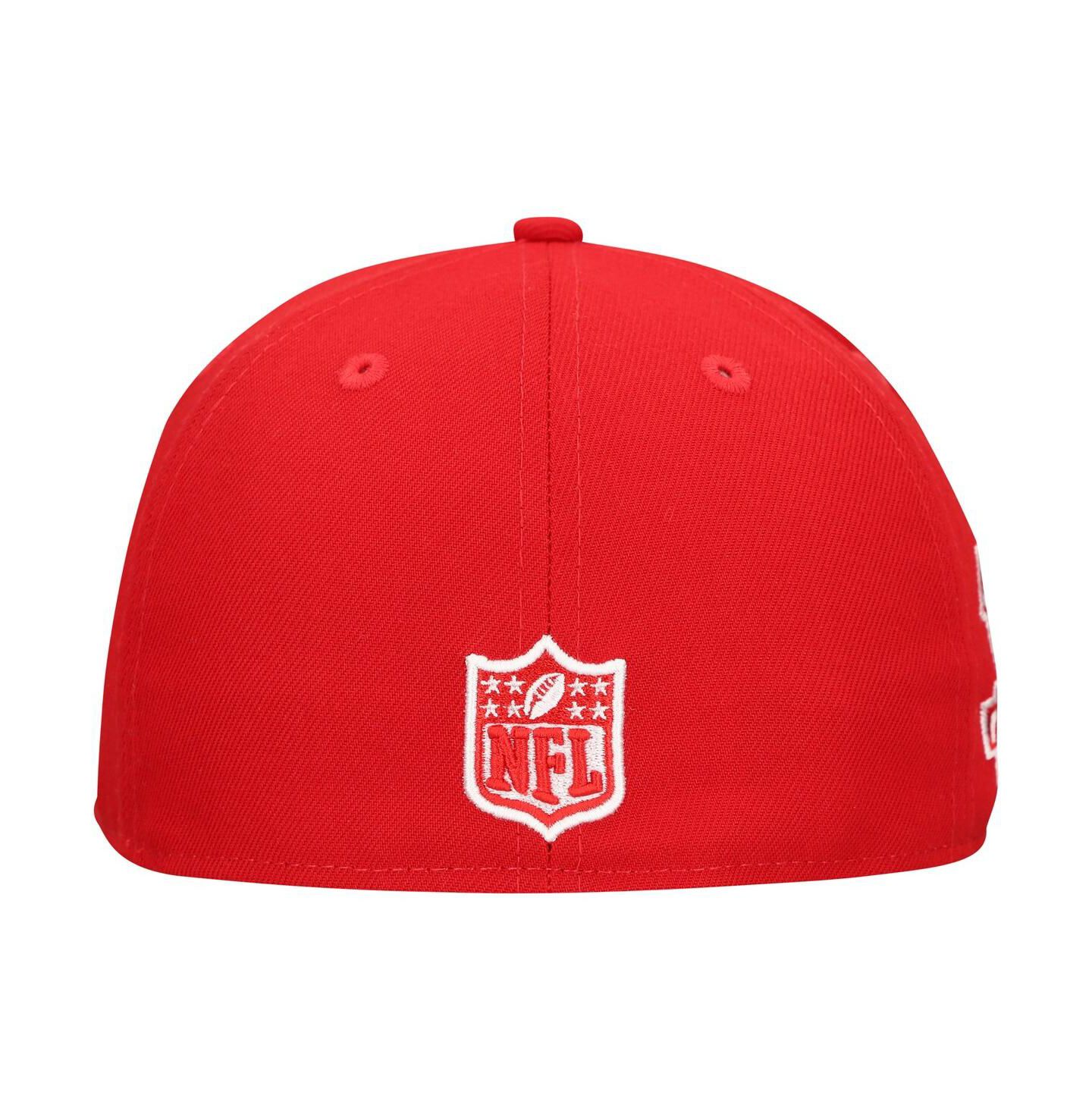 Мужская кепка New Era Red Houston Texans Main Patch 59FIFTY Fitted Hat — фото 2