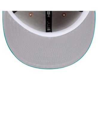 Men's Tan, Aqua Miami Dolphins Throwback Logo Main 59FIFTY Fitted Hat