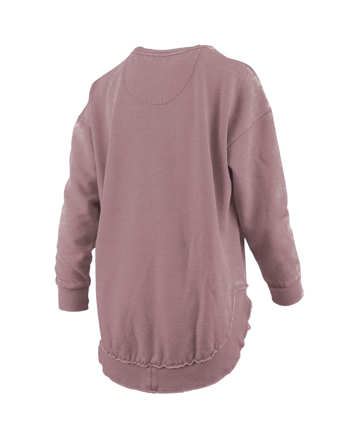 PRESSBOX WOMEN'S PINK ALABAMA CRIMSON TIDE PONCHO FLEECE PULLOVER SWEATSHIRT 