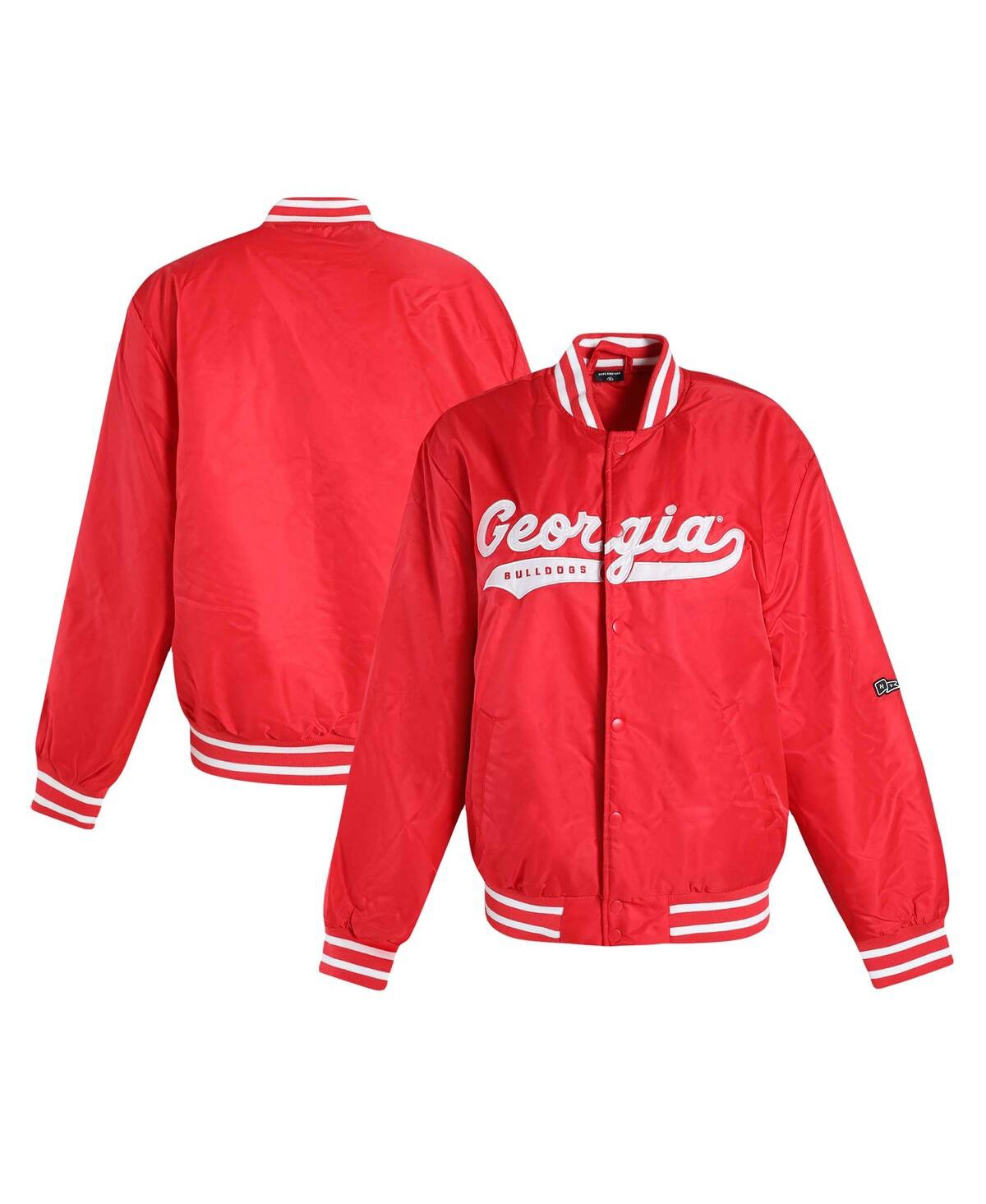 Hype And Vice Women's Red Georgia Bulldogs A-game Varsity Full-snap Jacket In Red