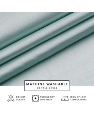 Satin Semi Sheer Complete 5 Piece Window in a Bag Attached Curtain Set