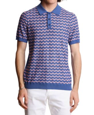 Paisley & Gray - Men's Chevron-Pattern Polo Shirt