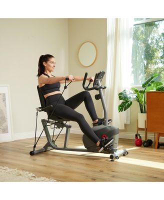 Performance Interactive Series Recumbent Exercise Bike with SunnyFit App Connectivity