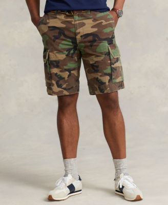 Men's Big & Tall Relaxed Fit 10" Camouflage Cotton Cargo Shorts