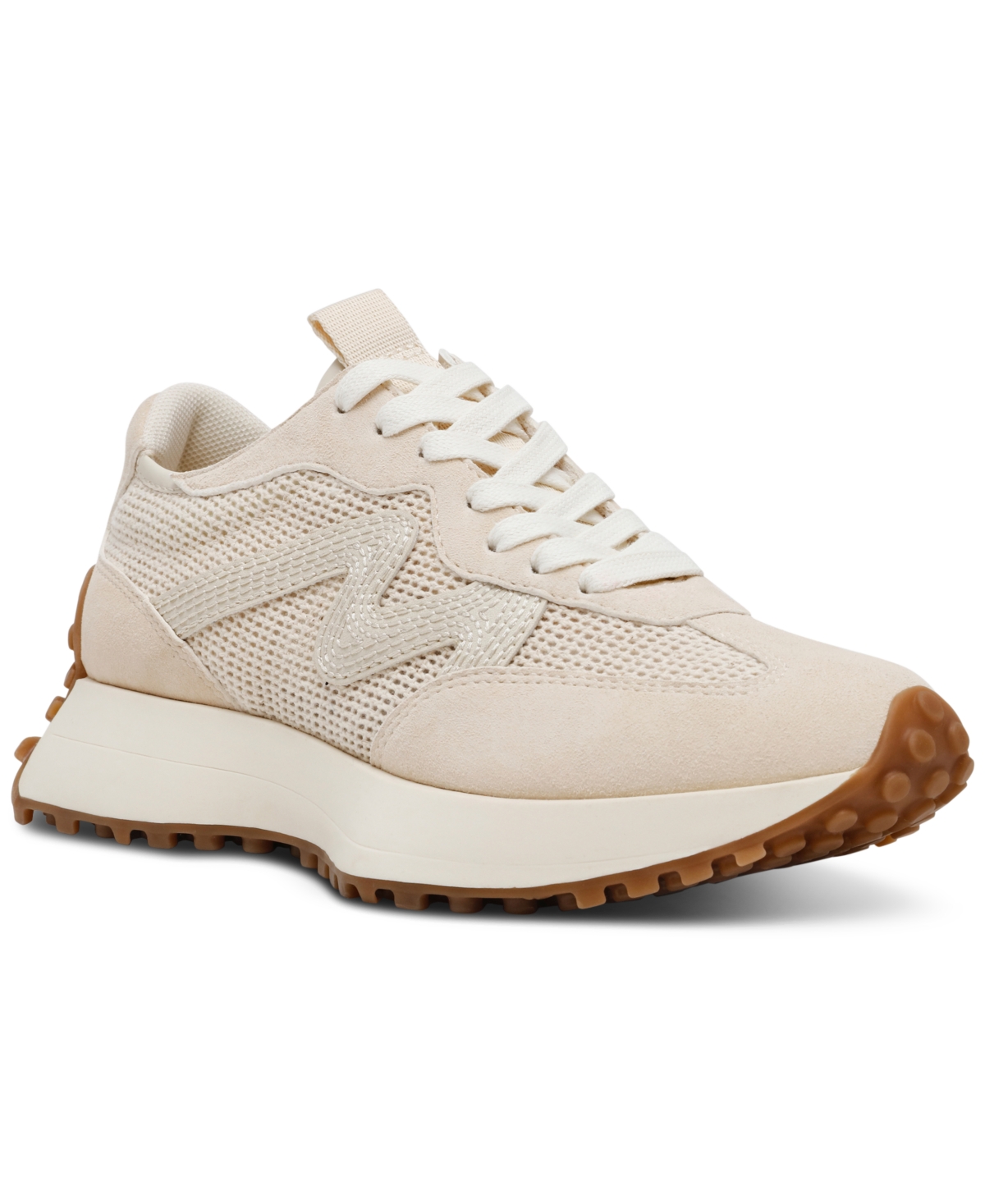 Steve Madden Campo Sneaker In Cream Mesh