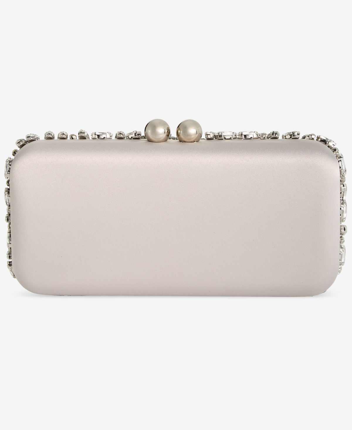 Inc International Concepts East West Embellished Small Minaudiere, Exclusively At Macy's In Alf Silver Metallic