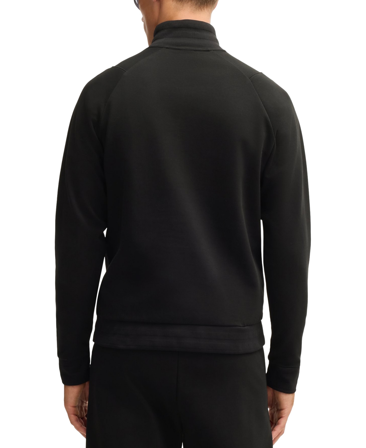 HUGO BOSS BOSS BY HUGO BOSS MEN'S DOUBLE B MONOGRAM ZIP-NECK SWEATSHIRT 