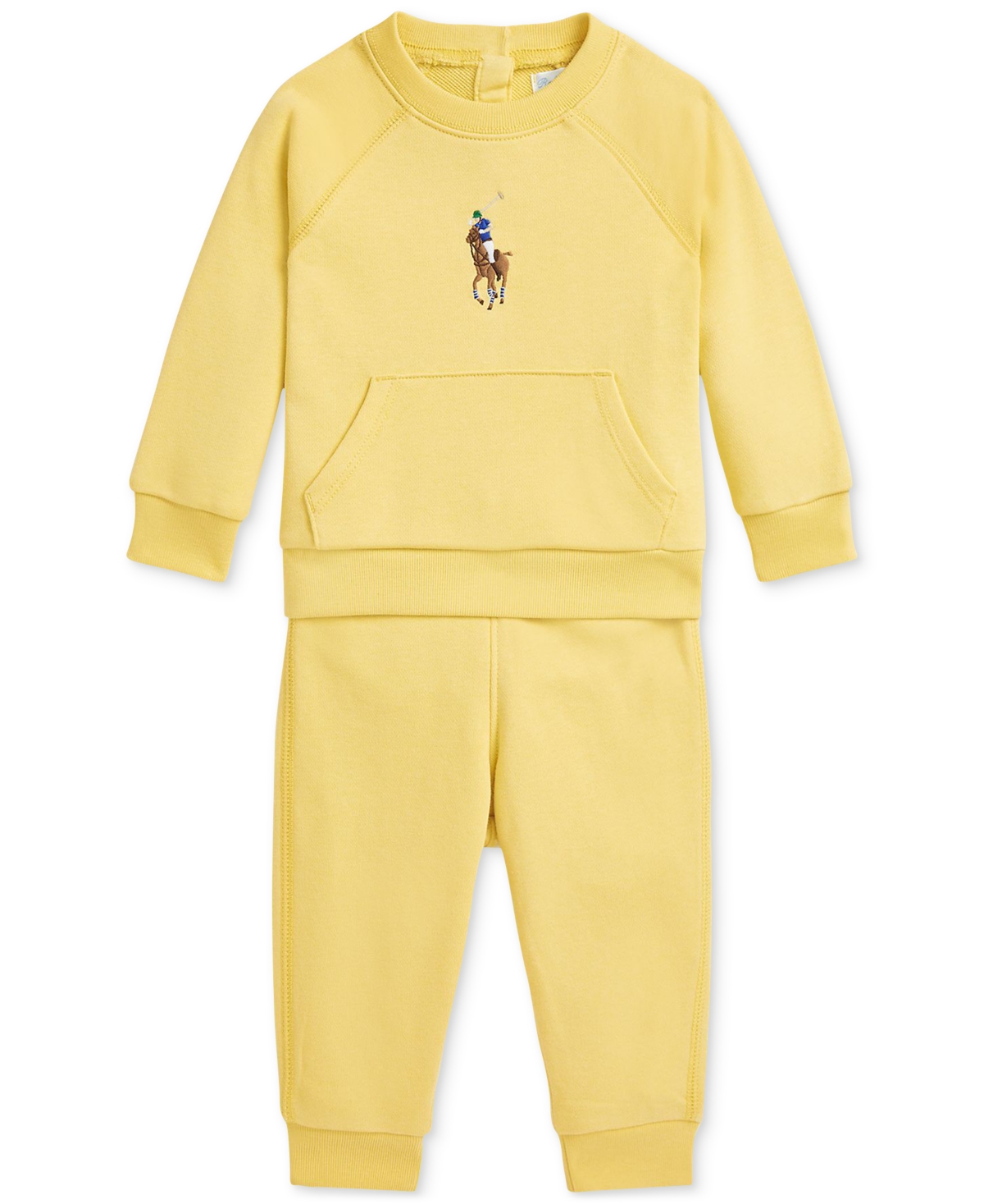 Polo Ralph Lauren Ralph Lauren Embroidered French Terry Sweatshirt & Joggers Set In Yellow