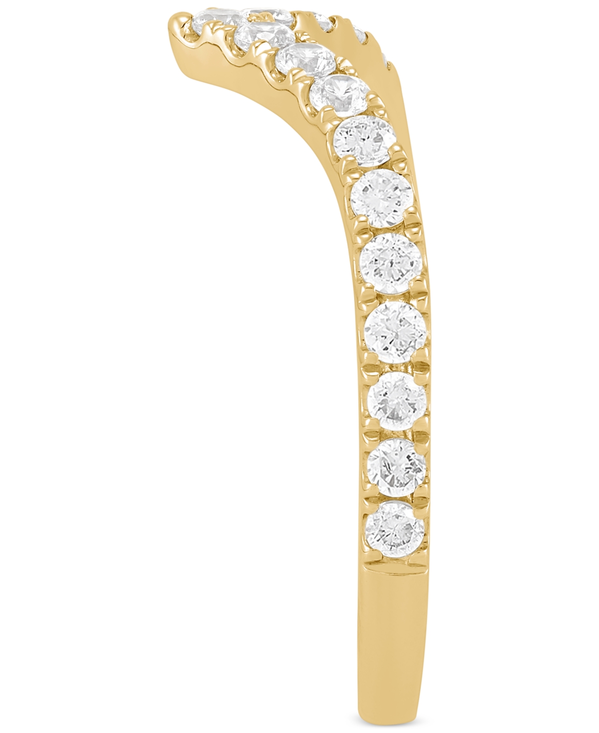 Grown With Love Igi Certified Lab Grown Chevron Band (1/2 Ct. T.w.) In 14k White Or Yellow Gold In Gold