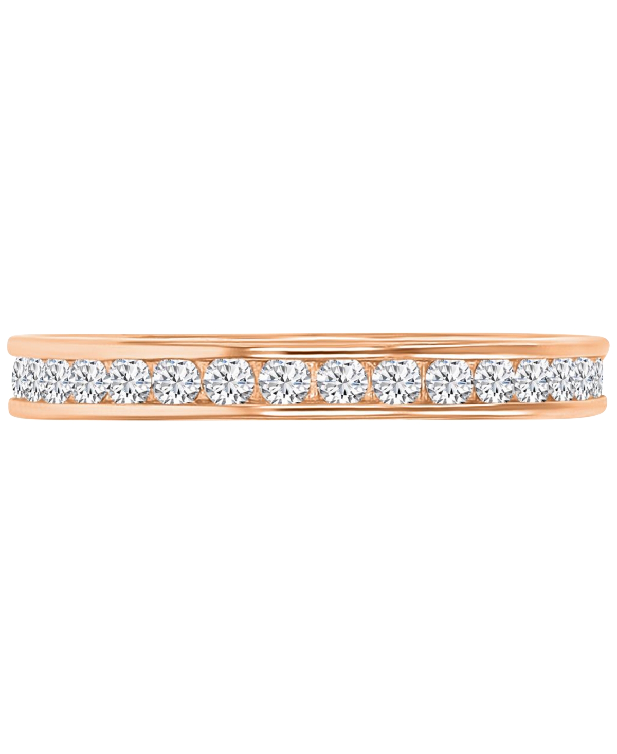 Macy's 3-pc. Set Cubic Zirconia Stack Rings (2-1/2 Ct. T.w.) In Tri-tone Sterling Silver In Multi