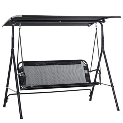 Outdoor Swing Chair with 2-Seat Bench for Patio and Deck Spaces