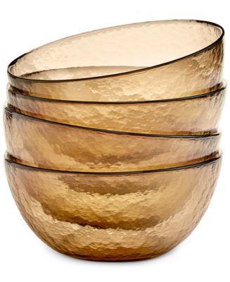 Oake Sunstone Glass Cereal Bowls, Set of 4, Exclusively at Macy's - Macy's