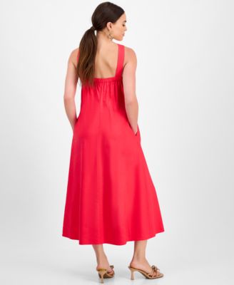I.N.C. International Concepts Petite Linen-Blend Halter Maxi Dress,  Exclusively at Macy's - Macy's