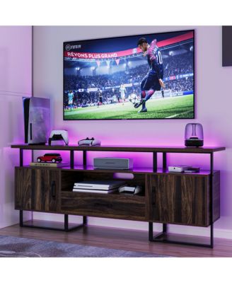 TV Stand for 75 Inch TV, Mid Century Modern Entertainment Center