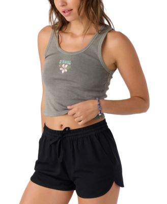 Juniors' First Bloom Cropped Tank 