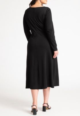 Women's Plus Size Wide Sleeve Maxi Sweater Dress