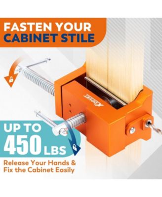 Cabinet Clamps Face Frame Cabinet Clamps for Cabinets Installation Easy to Operate and Accurate Positioning Complimentary a Drill Orange-2Pack