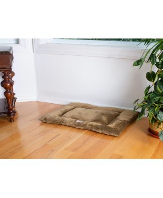 M01CHL-L Large Pet Bed Mat , Dog Crate Soft Pad With Poly Fill Cushion, Sage Green