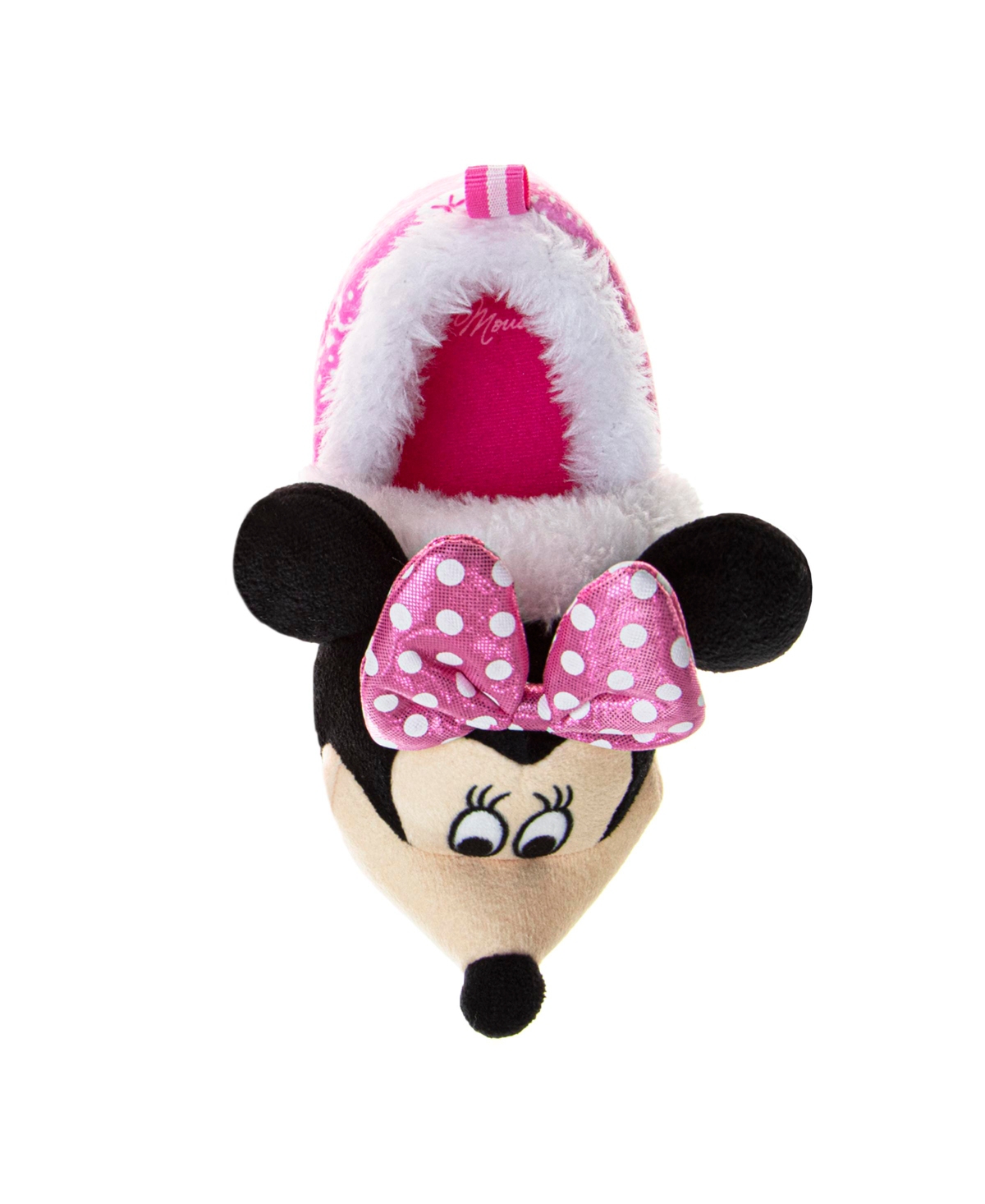 Disney Toddler And Little Girls Minnie Mouse Dual Sizes Slippers In Pink
