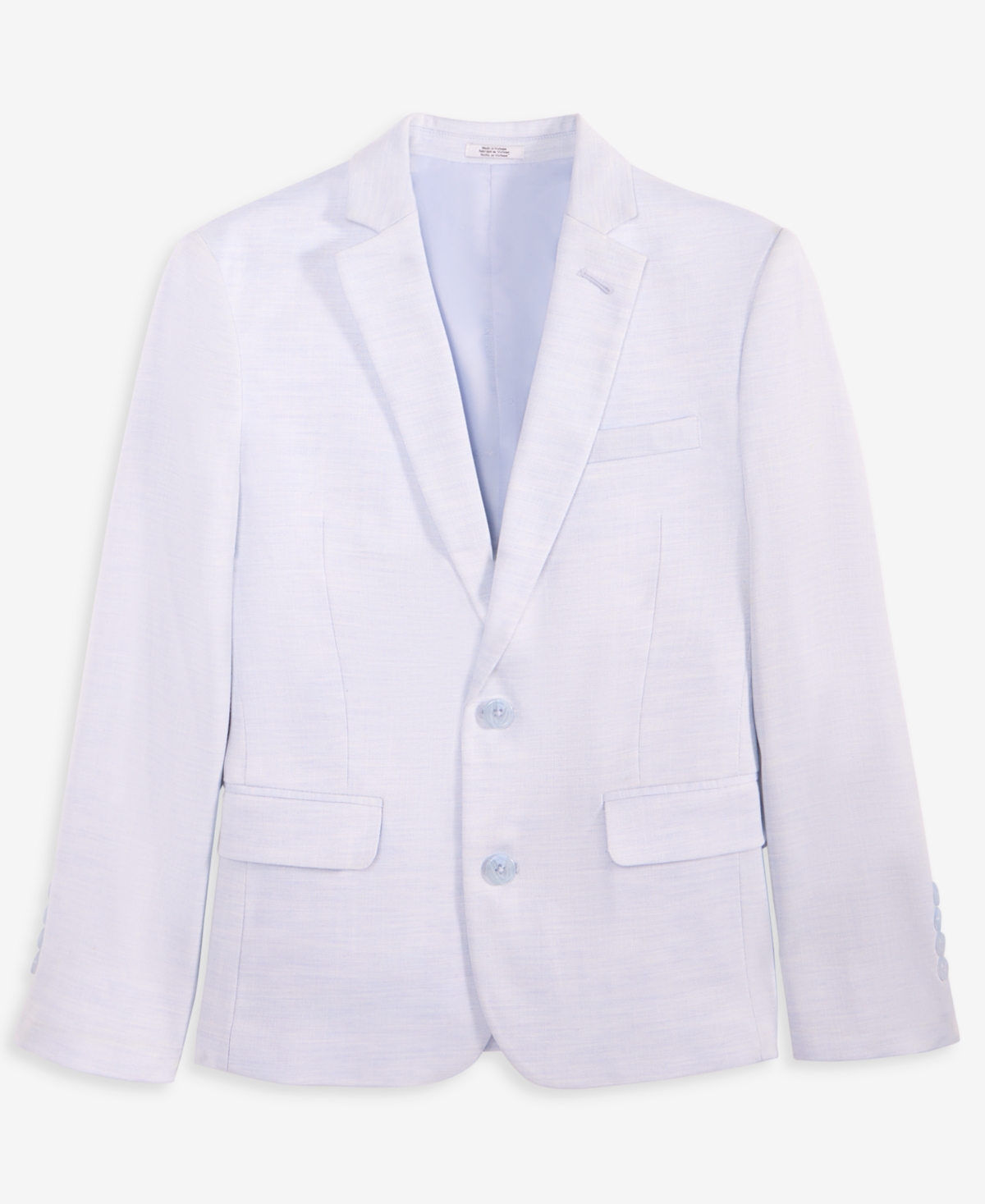 Calvin Klein Big Boys Stretch Ocean Sharkskin Jacket In Light Blue