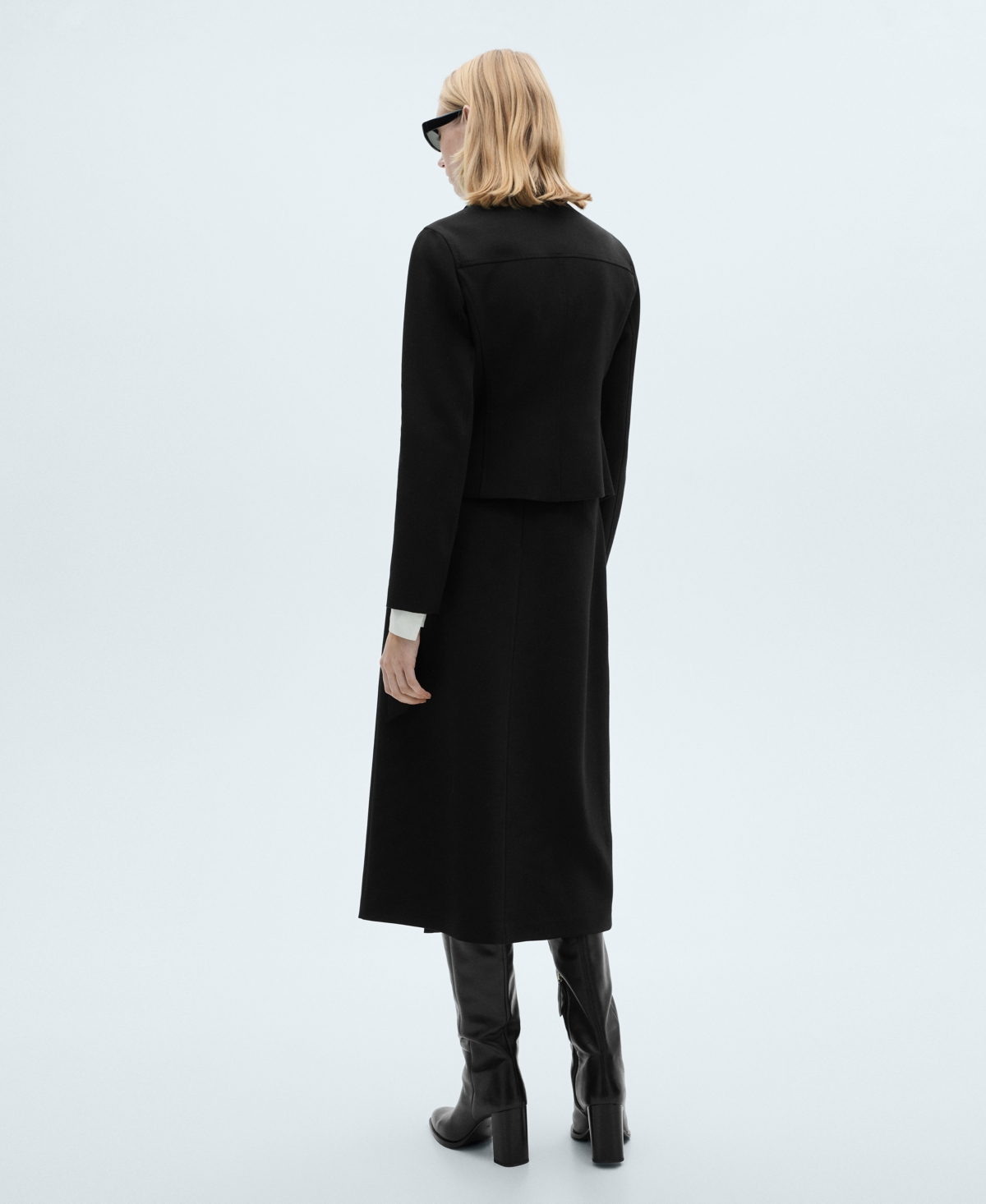Mango Women's Buckle Detail Midi Skirt In Black