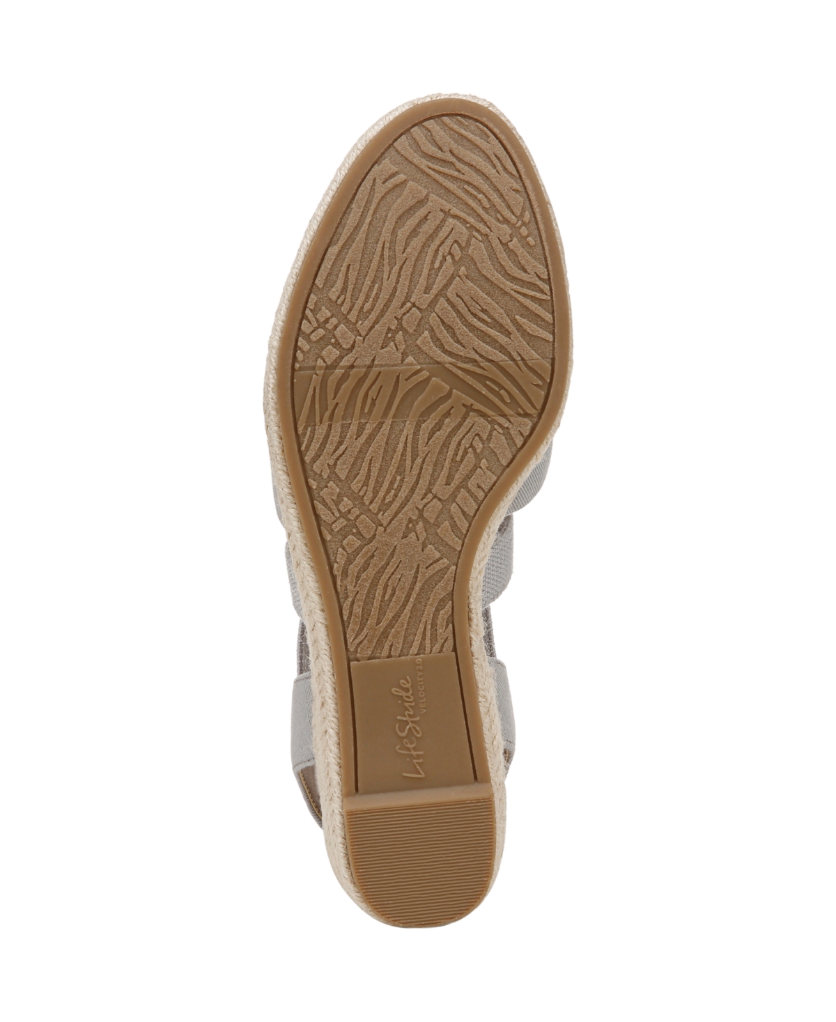 Lifestride Women's Kimball Wedge Espadrilles In Cloudy Grey Canvas Fabric