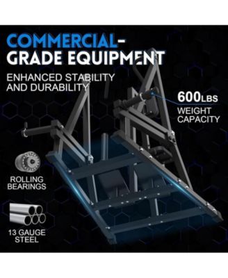 Seated Row Machine, Plate Loaded Back Machines Home Gym Back Row Machine, Leverage Row Machine with Independent Arms & Multi Grips, LAT Machine for Home Gym and Commercial