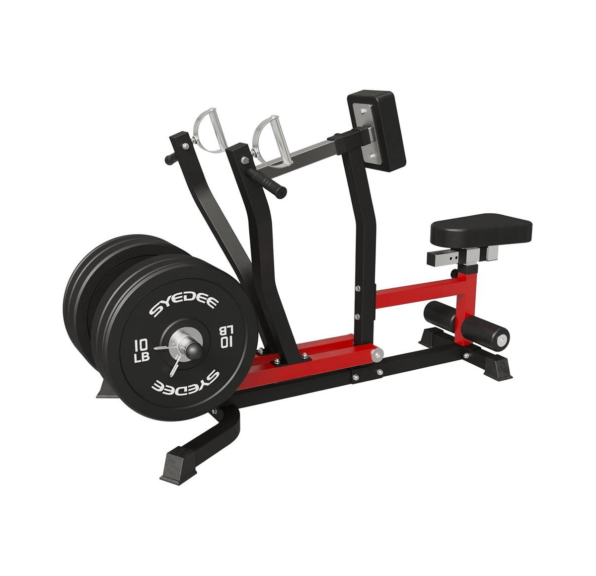 Seated Row Machine, Back Machine Gym Equipment Plate Loaded, Adjustable Lat Machine with Independent Arms & Multi Grip Positions, 400LBS Capac