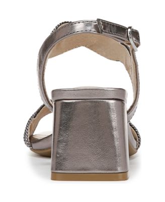 Women's Charnelle Angled Block Heel Square Open Toe Slingback Dress Sandals